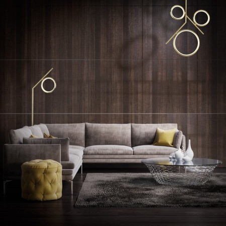 Ceiling chandelier Mantra Olimpia, LED, 2700LM, 3000K, 530x170x650 mm, color matte gold-3