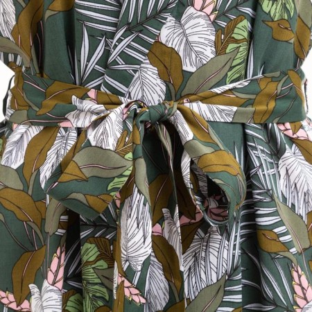 Kit (robe and combination) KAFTAN, 40-42, green/roses-11