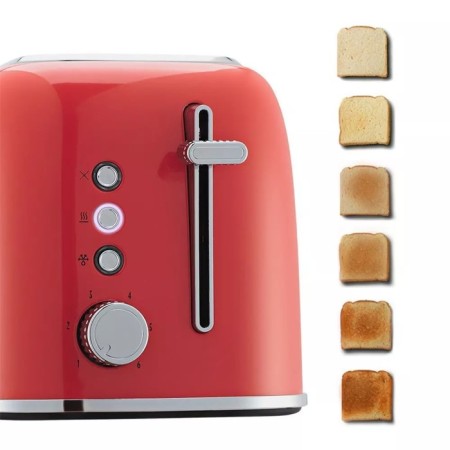 Toster KitFort KT-6218-1, 870 W, 6 fry modes, 2 toasts, red-1