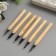 A set of knives with a wooden handle 6 pcs 20.5x10 cm