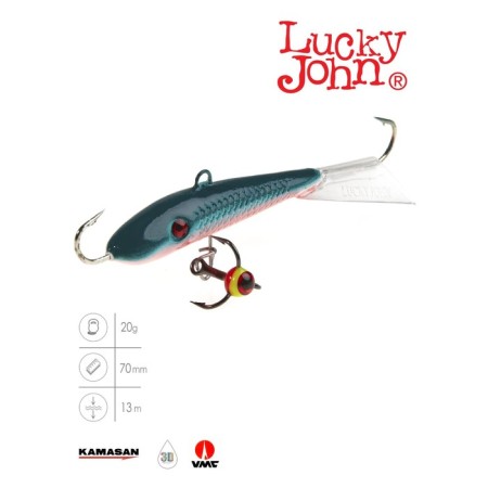 Balancir Lucky John Fin 5 + tee, 7 cm, color 54 blister