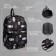 Backpack School Textile Teddy, 42x14x28 cm, black color