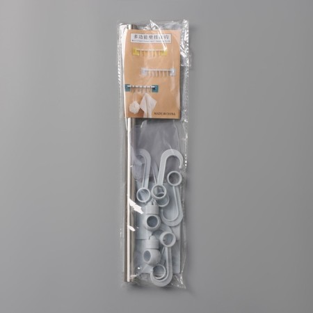 Velcro towel holder, 6 movable hooks 36 × 6.5 × 2 cm, color mix-7