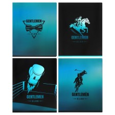Notebook of 48 sheets in the Gentlemen cage, covered cardboard, metallization, mix
