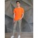 Male T -shirt, size 48, orange color