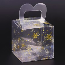 New Year. Box Gift New Year Folding PVC 