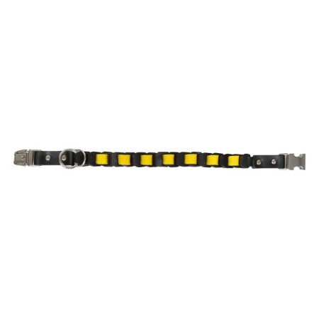 Collar dumping leather weaved with a string "Zononic", fast-removable, Osh 20-40 x 2 cm, mix-2