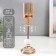 Summary Metal for 1 candle "Flower with crystals" gold, white 37x11x11 cm