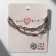 Bracelets "Uenubles" on a magnet, heart, color silver, 20 size