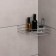 Corner shelf, 1 tier, 20 × 20 × 10.5 cm, chromium color