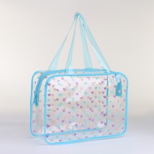 Cosmetic bag with lightning, blue color