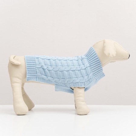 Sweater with openwork viscous, L (DS 29, Osh 29, OG 29-49 cm), Blue-1