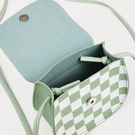 Baby bag on magnet, long belt, green color-2
