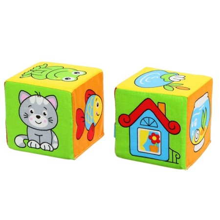 Developing toy cubes "Whose house?"-2