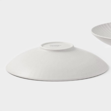 Magistro jarwah lausanne plates, 600 ml, 21.5 × 5 cm, deep, set 2 pcs, porcelain, gray-4