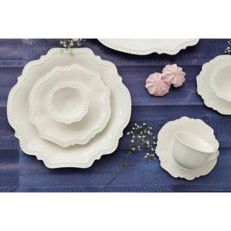 Porcelain dish Magistro "suite", d = 30.5 cm, white color-9