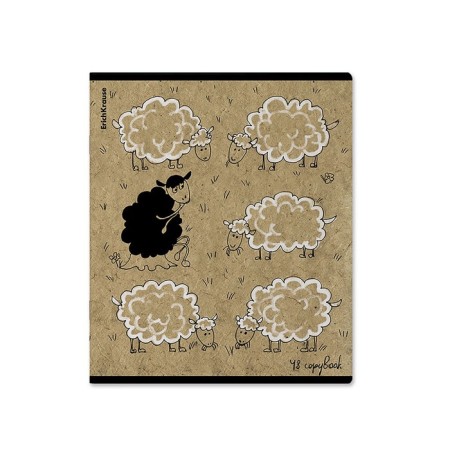 Notebook of 48 sheets in the Erichkrause "Ovochki", craft cardboard, OFSET block 100%, mix-3