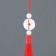 Textile suspension, plastic "Jade pendant" red 1x2.5x12.5 cm