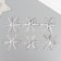 Decor for creativity "Snowflake" silver, 6 cm (set 6 pcs)