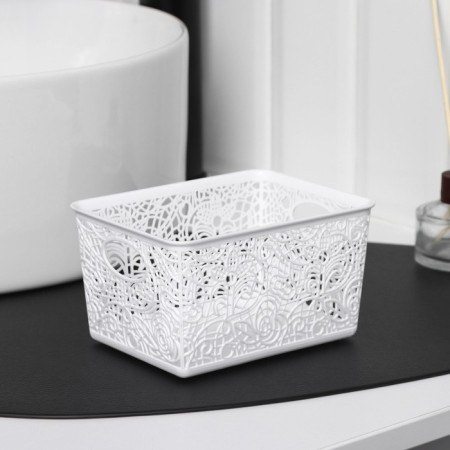 Storage basket "Lace Flowers", plastic, 14 × 10 × 8 cm, color mix-3