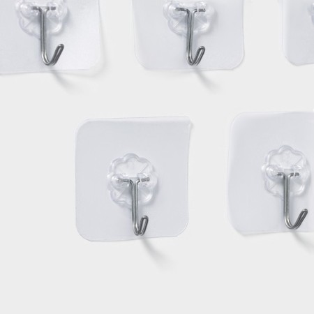 A set of self -adhesive hooks, 10 pcs, size 5.6 × 5.6 cm-2