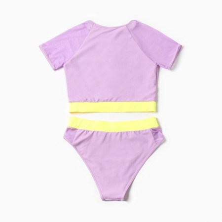 Separate Minaku women's swimsuit with closed shoulders, lilac color, size 48-8