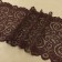 Lace elastic fabric, 180 mm × 2.7 ± 0.5 m, chocolate color