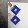 Earrings Assorted Azelia Square, blue color in gold