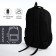 Youth backpack from textiles with a zipper, 4 pockets, black/yellow color