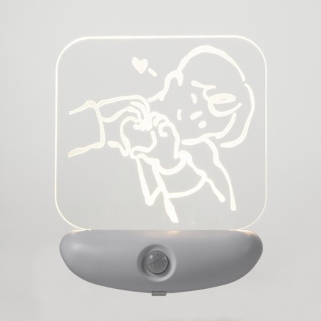 Nightlight "Love" LED 3W USB AKB White 12x14.5 cm Risalux-10