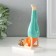 Souvenir Polystone "Pyshechka - Yoga Pose Birch Birch" Orange -Biryuzovaya 9x5x14.5 cm