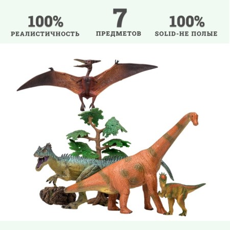 Set of figures "World of dinosaurs", 7 figures-2