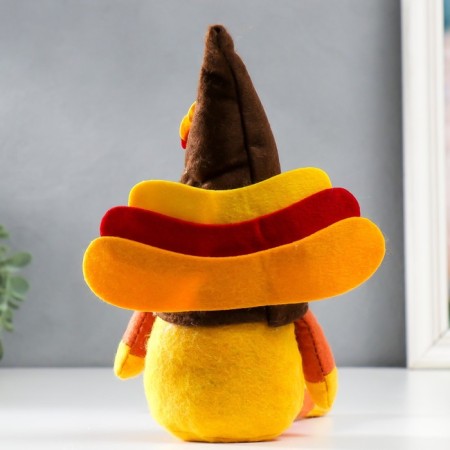 Interior doll "Dwarf in a rooster costume" 38x8x8 cm-3