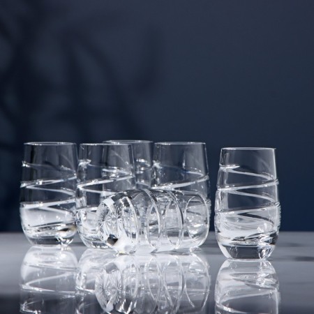 Set of crystal stops for wine, 50 ml, 6 pcs