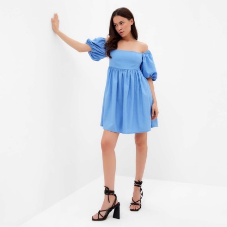 Women's dress with voluminous sleeves Mist Summer Time, Blue, p. 44-1