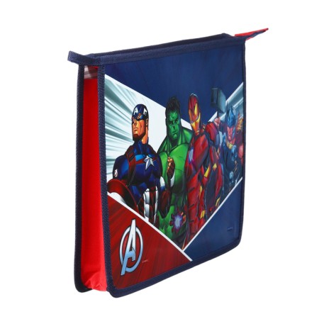 A4 notebook folder, with a zipper, with a metallic effect, avengers-2
