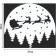 Decorative sticker for windows "Santa against the background of the moon" 37x32 cm