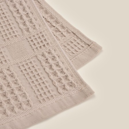 Waffle towel SL Home: Chess "Sabbia" 30x60 cm, 100% cotton, 350 g/m2-4