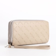 Women's wallet with lightning, beige color