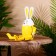 Souvenir "Rabbit" hanging paws, wood 20 cm, yellow
