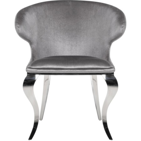 SHEET on the metal frame Erica metal/fabric, chrome/gray 60x57x79 cm-8