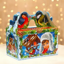 New Year. The gift box of the New Year's feeder 