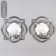 Climber Wall glass per 1 candle "Reflection" set 2 pcs D-4 cm. Art. silver. 8x20x20.5 cm