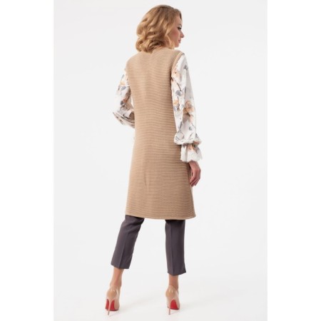 Women's vest, size 46, beige color-5
