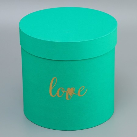 Round box with "Love" green 20*20*20cm-4