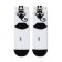 Women's socks with Pikot Conte Elegant Black Cat, size 25, white color