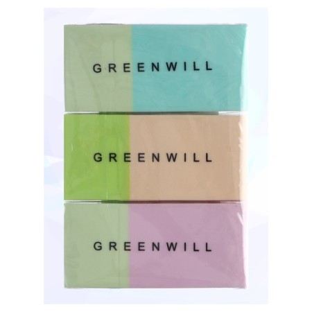 Set of eraser rectangular, 3 pieces, mix-5