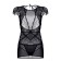 Candy Girl dress with an open back and thong, black, size OS