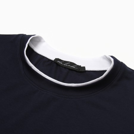 Male T-shirt, dark blue color, size 56-1