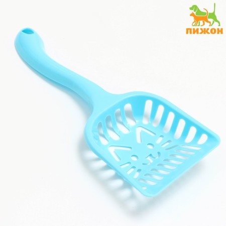 Figure scoop "Cat" with an ergonomic pen, 28 x 10 cm, blue